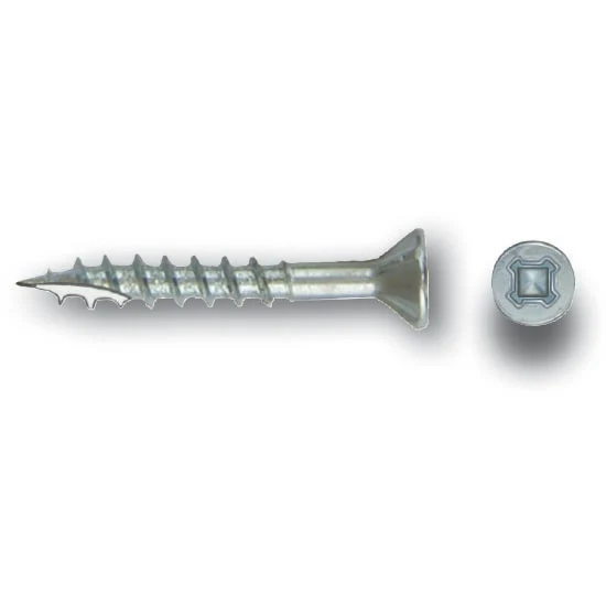 #8 Screw Flat Head With Nibs Combo Drive Coarse Thread Type 17 Point 1-1/4" Zinc, Multiples of 100