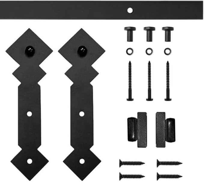 Furniture Barn Door Double Diamond Rolling Single Door Kit, 48″