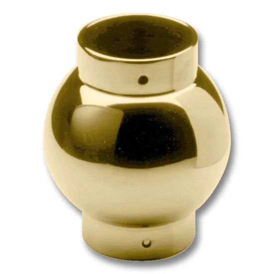 Ball Parallel Outlet Polished Brass