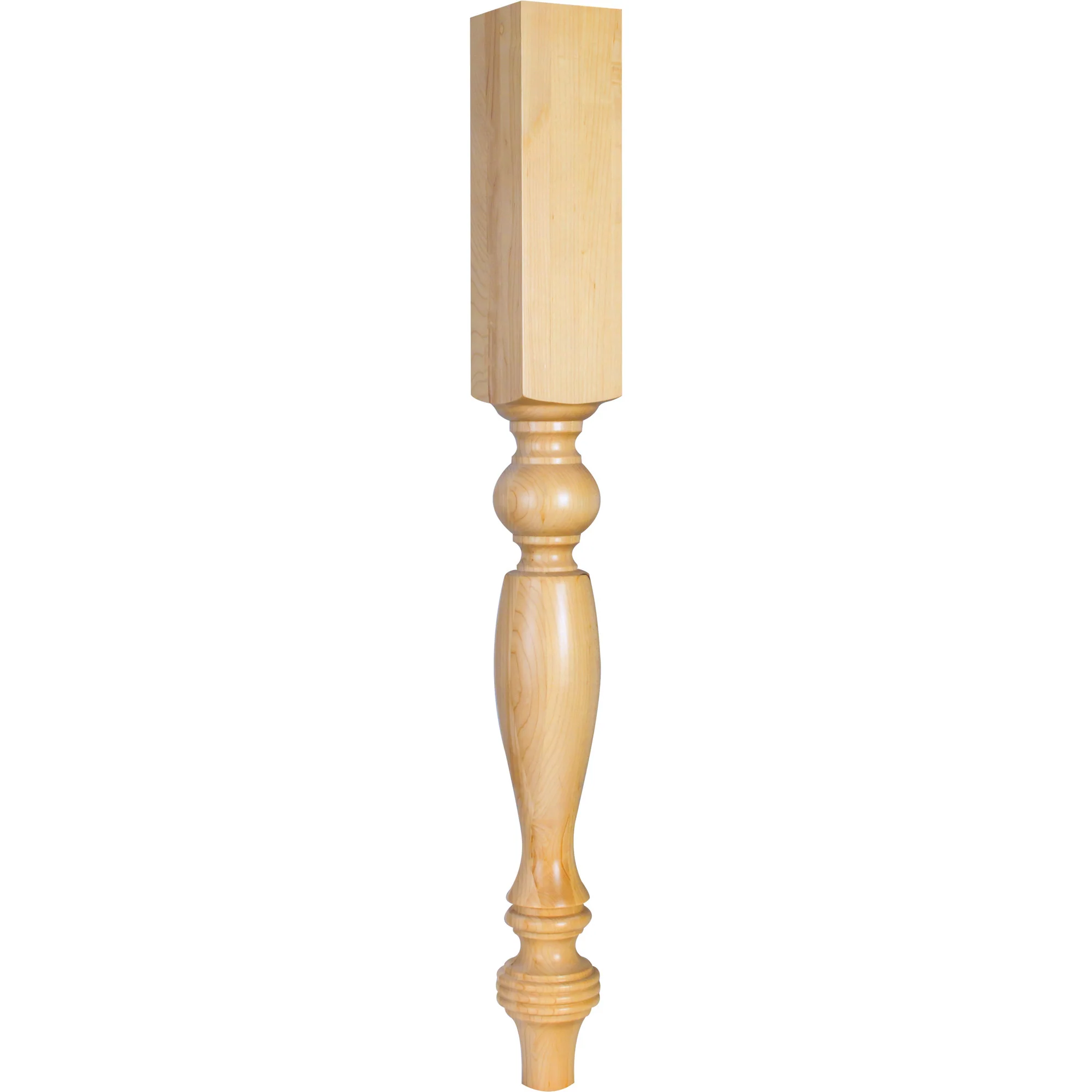 Hardware Resources Tapered, Smooth Leg Rubberwood 3-3/4″ Width