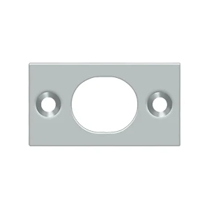 Deltana Strike Plate For Flush Bolt, Brushed Chrome, 6″