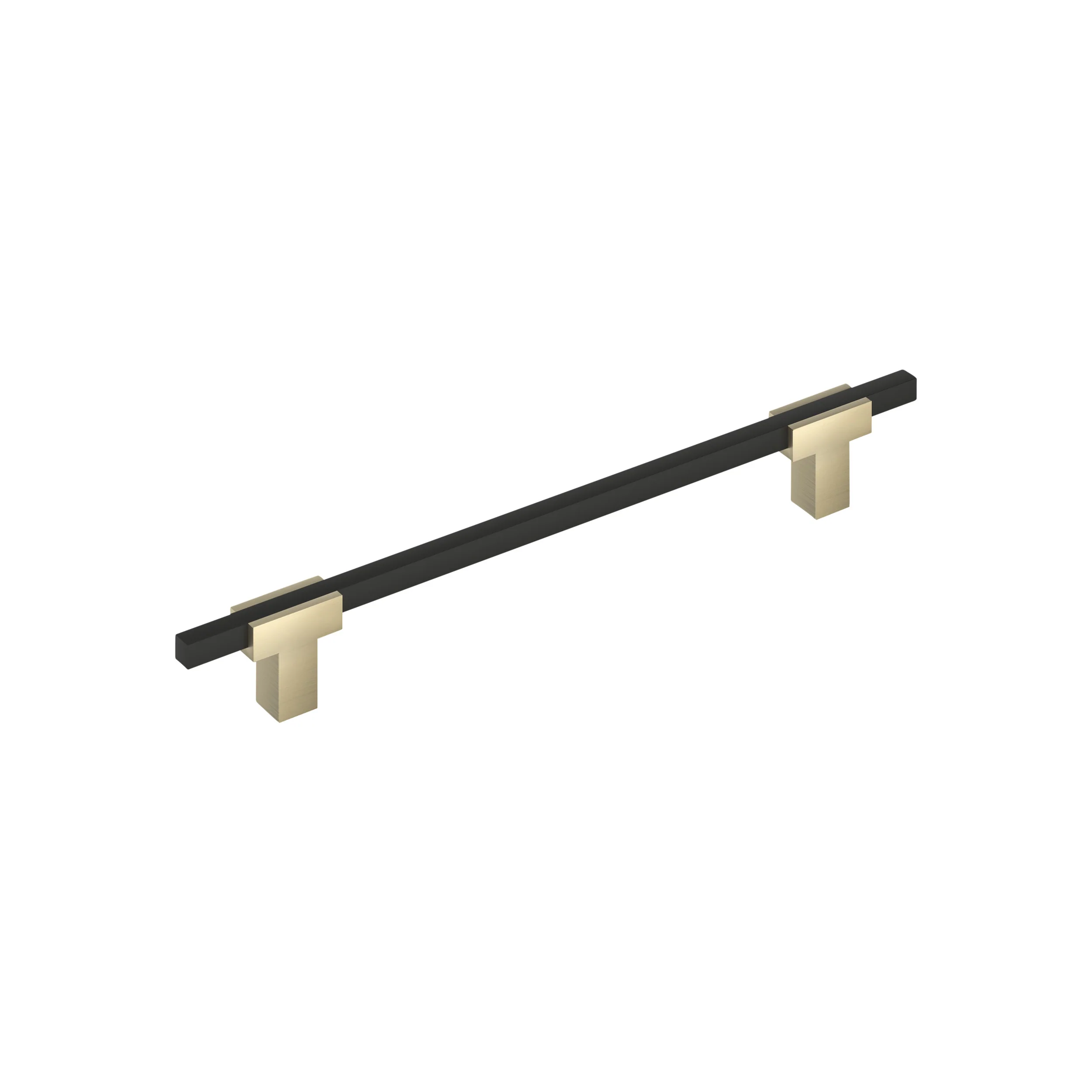 Amerock Urbanite Pull Golden Champagne/Matte Black 7-9/16″ Center to Center