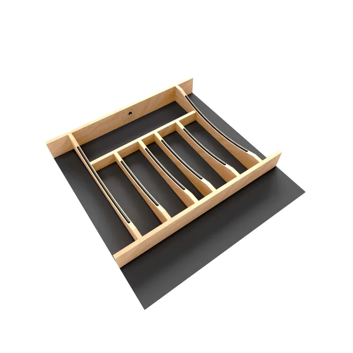 Craftsman Collection Solid Maple Cutlery Drawer Insert w/ Black Accents, 24″ Maple