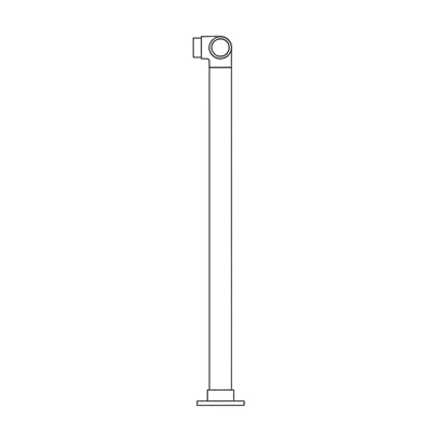 Low Line Flush Corner Post for 1″ Tubing Satin Stainless Steel