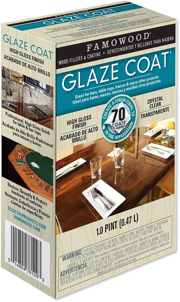 Famowood Glaze Coat Clear Epoxy, Pint Kit, Multiples of 6