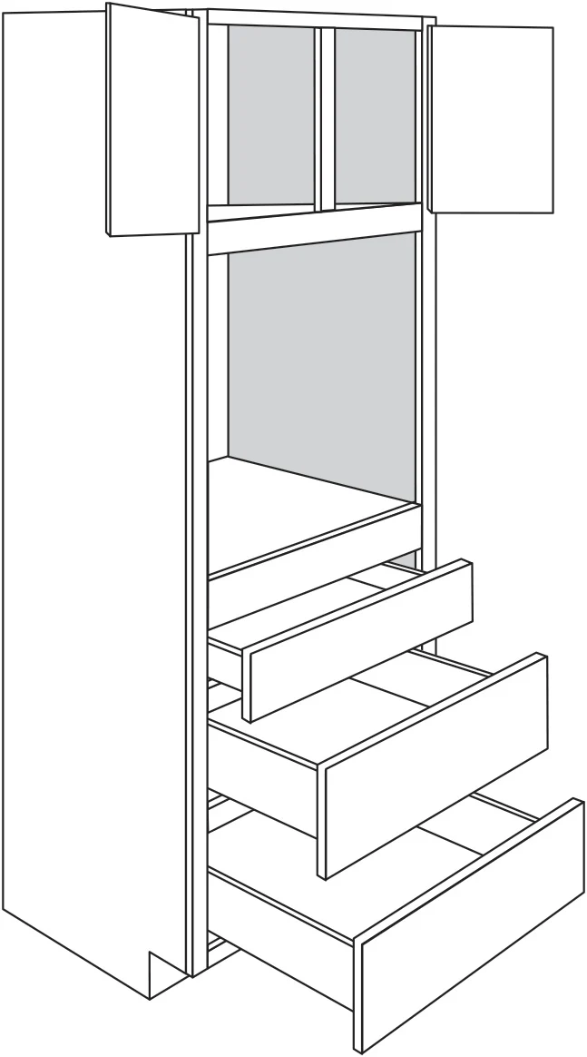 Double Oven Cabinet 33 W X 84 H X 24 D (Assembled only) – Trenton Recessed by JSI