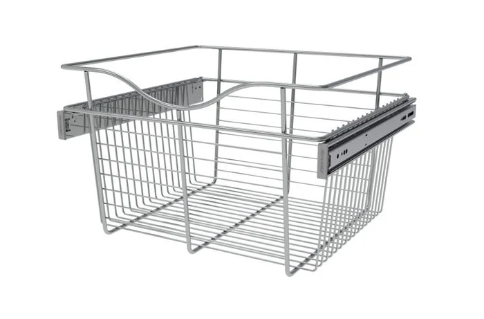 Rev-a-shelf Pull-Out Closet Baskets 18″ Wide Chrome Wire 16″ Depth 11″ Height