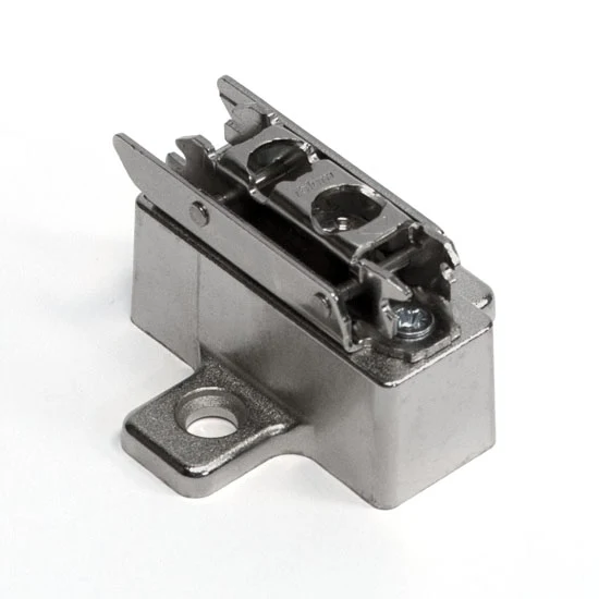 Blum Clip Wing Mounting Plate Cam Height Adjustable Screw-On Nickel Finish, 22 mm