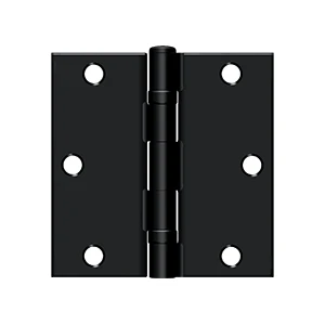 Deltana 33-1/2″ x 3-1/2″ x 1/4″ Square Hinge Residential Ball Bearing, Black