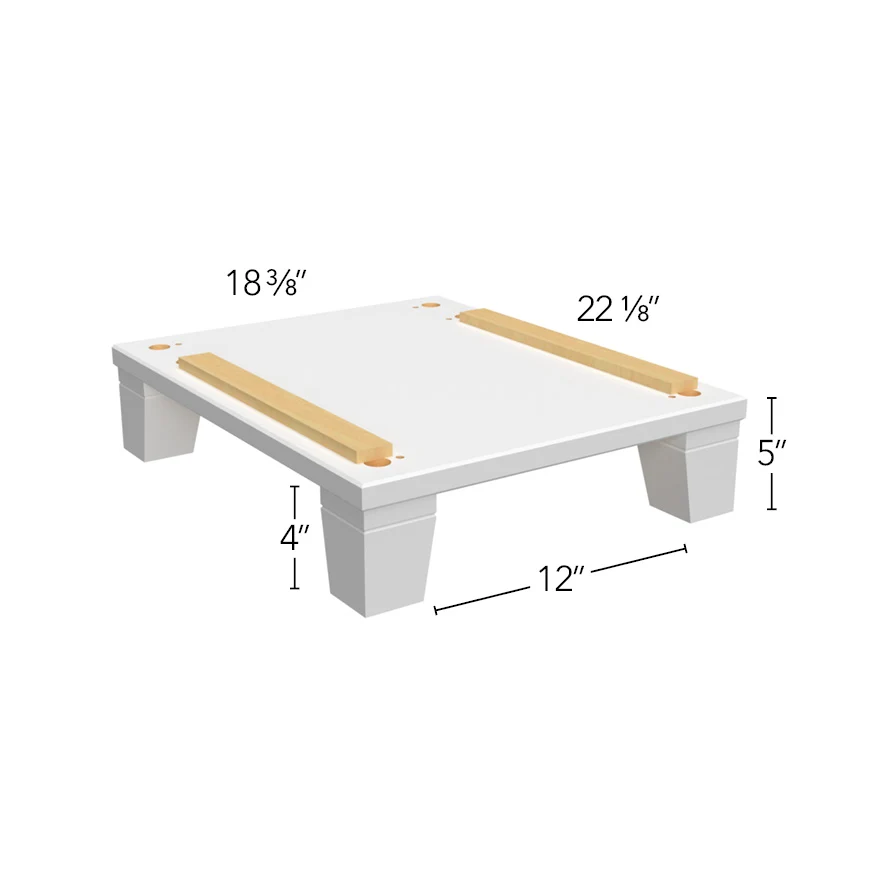 Vanity Platform Shaker w/ Taper Feet 18-3/8 W X 5 H X 22-1/8 D – Luna Oak by Fabuwood