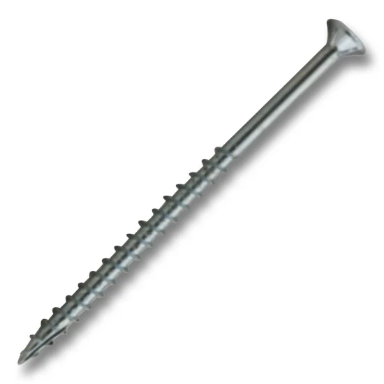#8 Screw Flat Head #2 Square Coarse Thread Type 17 3" Length Zinc, Multiples of 100