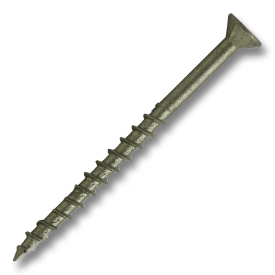 #8 Flat Head Screw With Nibs #2 Square Coarse Double Auger Type 17 Point