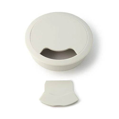 Sugatsune Round Cable Grommet with Lid 80 mm Diamitor White