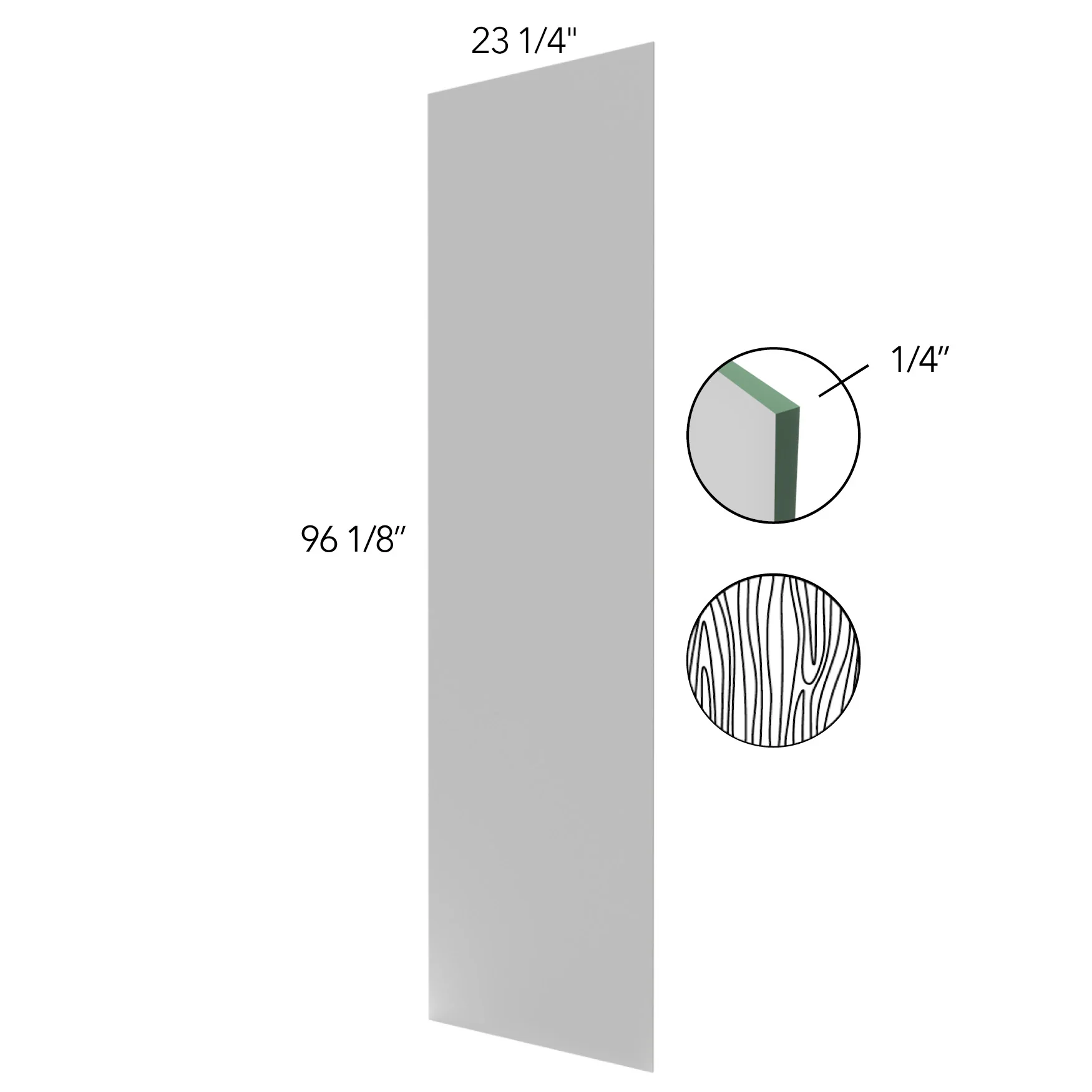 Tall Skin 96 H X 24 D X 1/16 Th – Luxe by Fabuwood