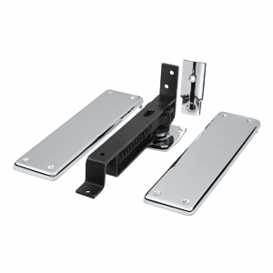 Deltana Spring Hinge Double Action With Solid Cover, Chrome, 1-3/8″