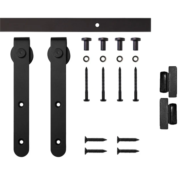 Furniture Barn Door Round Hook Rolling Door Kit, Soft-Close, 60″