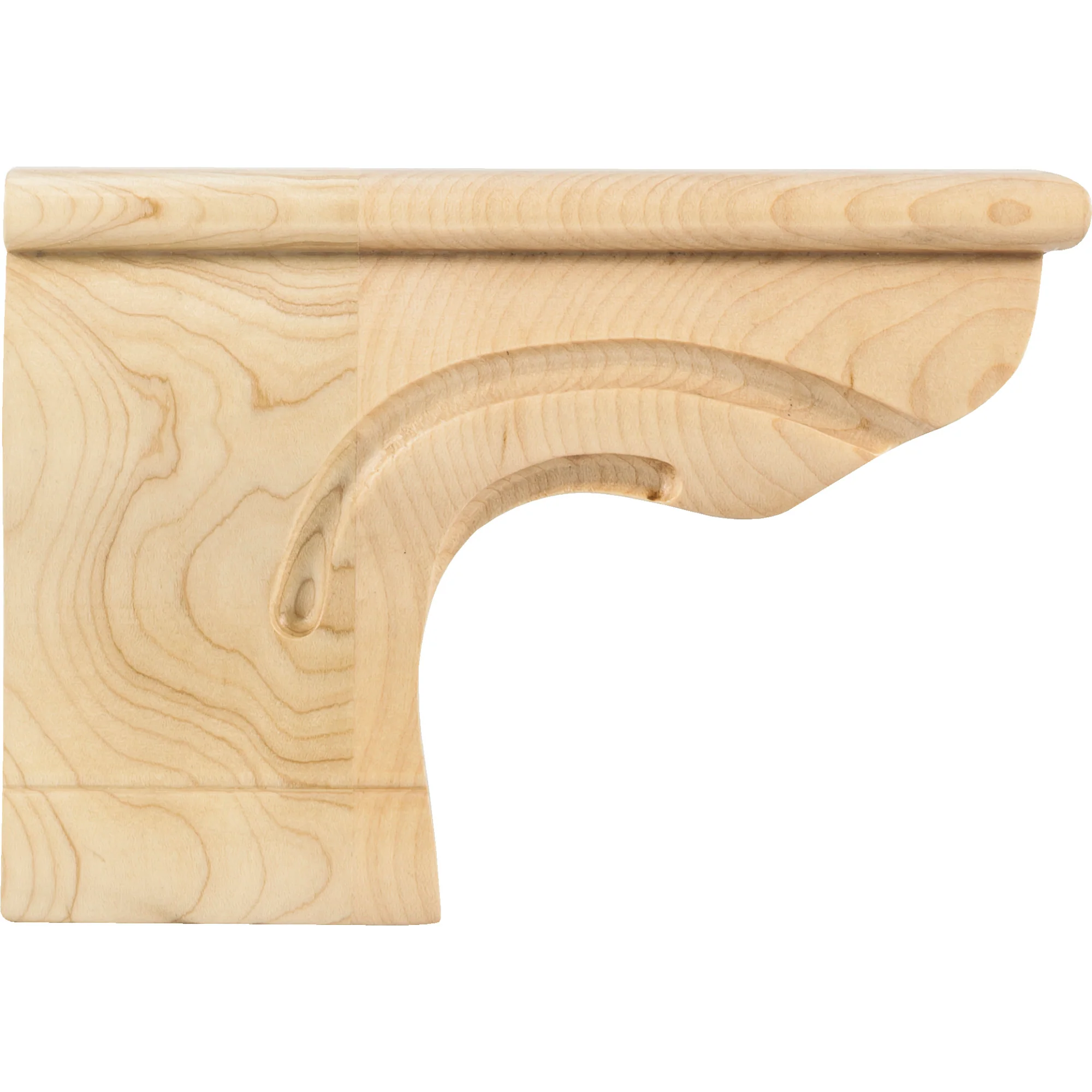 Hardware Resources Left Rounded Pedestal Foot Rubberwood 6-3/8″ Length