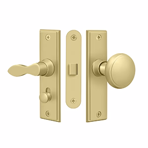Deltana Storm Door Latch Mortise Lock Polished Brass Square Style