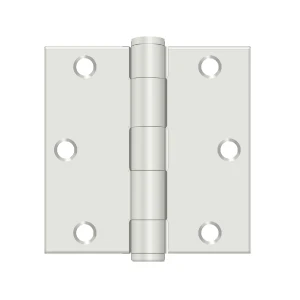 Deltana 3-1/2” x 3-1/2” Heavy Duty Square Hinge, Thickness .119”, White