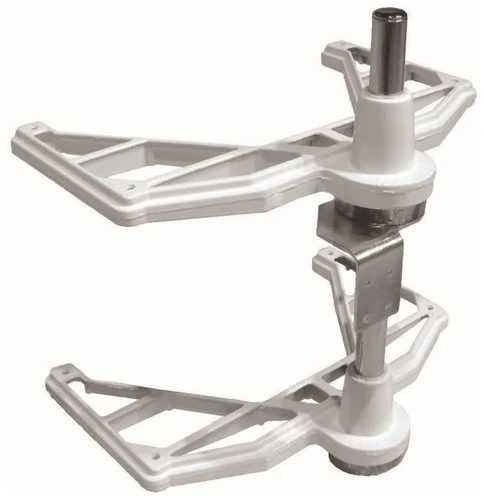 2-Shelf Half Moon Hardware Kit (Without Slides) – White Metal