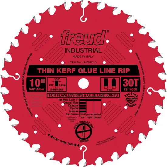 Freud Glue Line Rip Blade, Thin Kerf