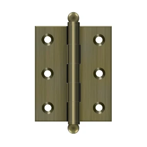 Deltana 2-1/2″ x 2″ Hinge With Ball Tips, Antique Brass