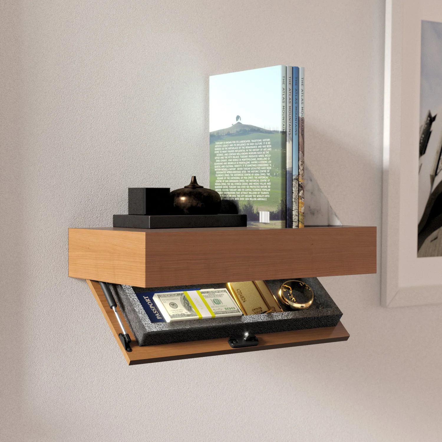 Hide-A-Shelf, Cherry