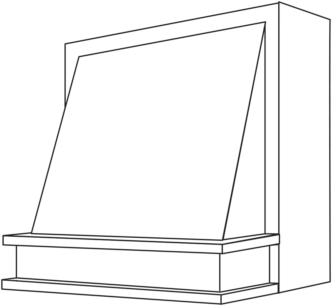 P Range Hood 33 W X 30 H (Use VLB30 or SLB30 liner and blower) – Essex Oak by JSI