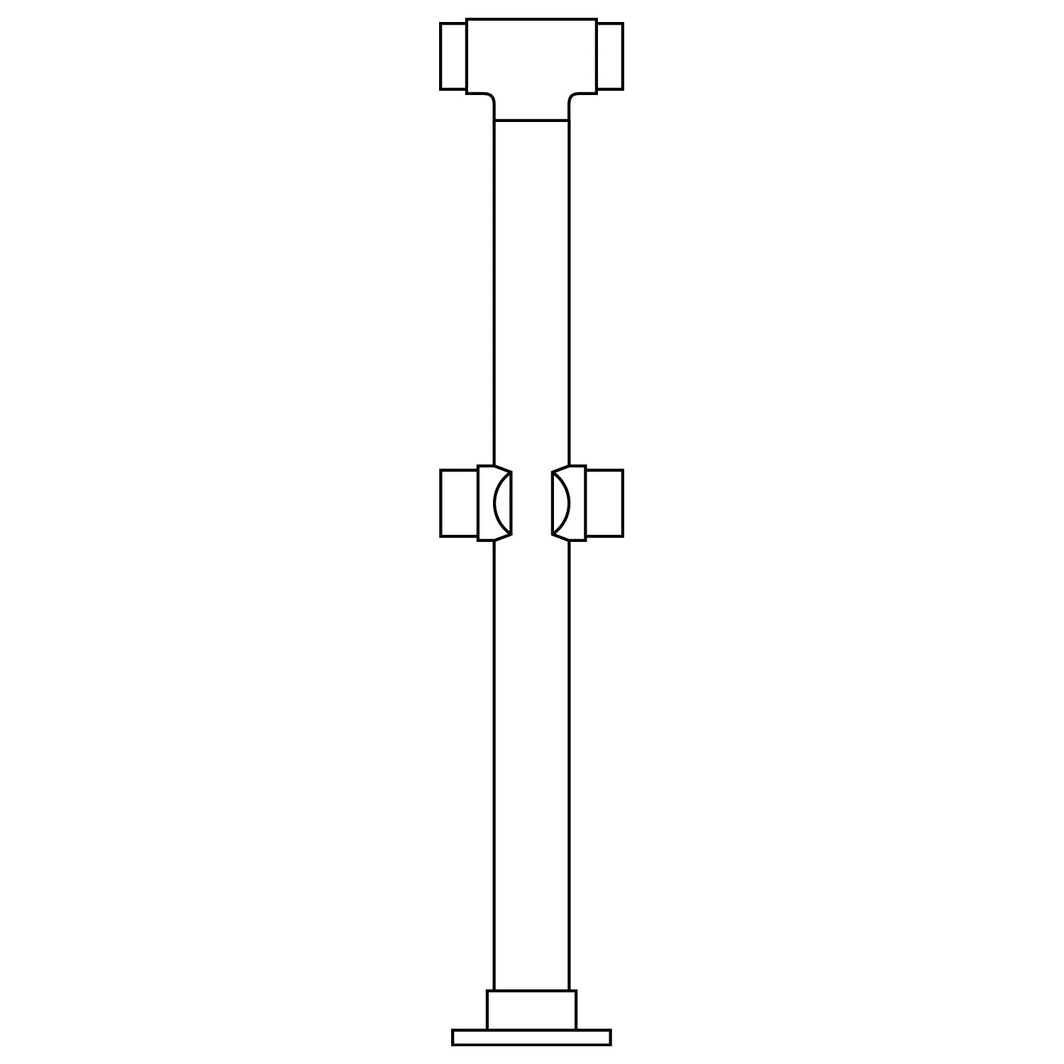 Double Flush Center Post