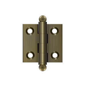 Deltana 1.5″ x 1.5″ Hinge With Ball Tips, Antique Brass