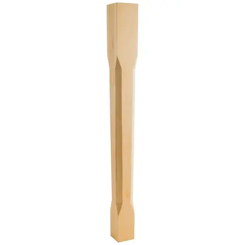 Hardware Resources 3-1/2″ Square X 35-1/2″ Tapered Chamfered Post, Hard Maple