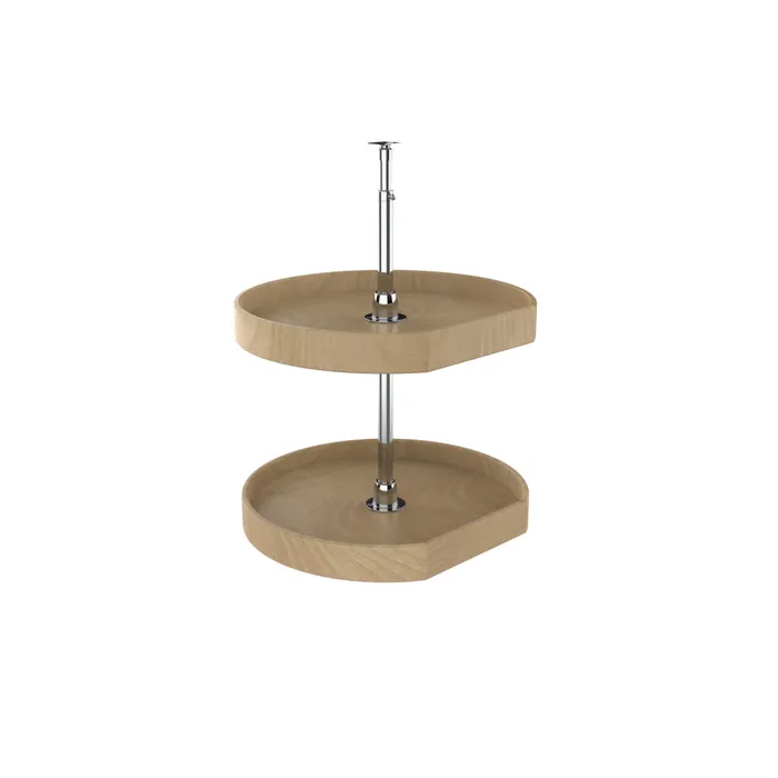 Rev-a-shelf Lazy Daisy Wood D Shape 2 Tray Lazy Susan 20″ Diameter