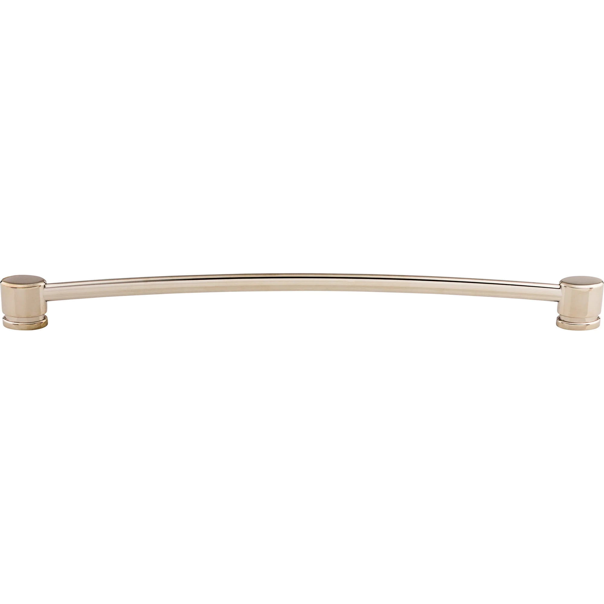Top Knobs Thin Oval Pull Polished Nickel 12″ Center to Center