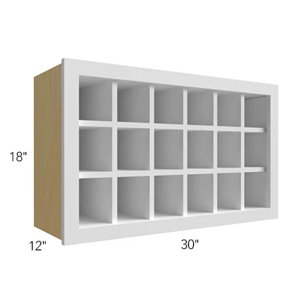 Wine Rack w/18 cubes 30 W X 18 H (Fits 18 bottles) – Luxe Oak by Fabuwood