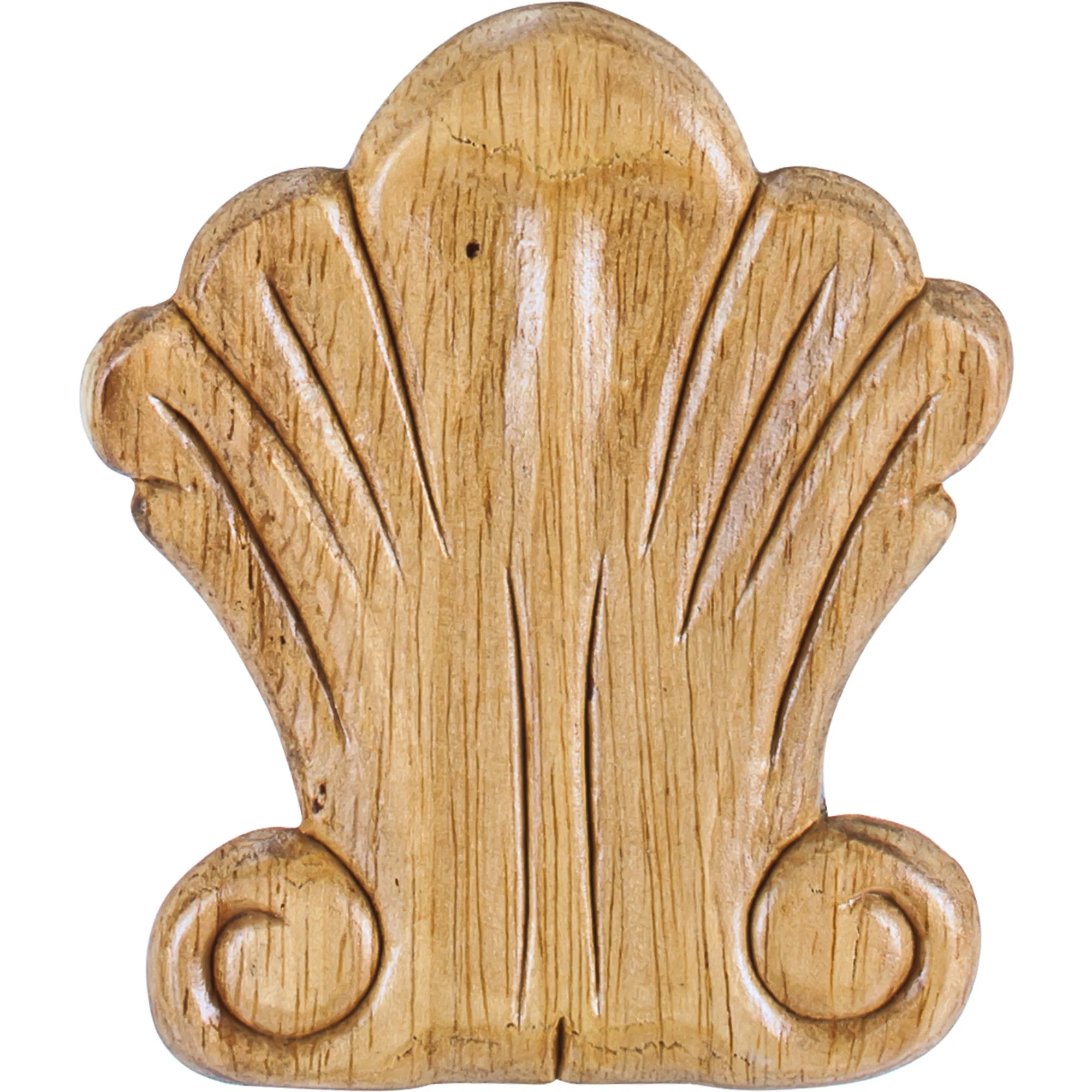 Hardware Resources Pressed Shell Applique Rubberwood 3-3/4″ Length