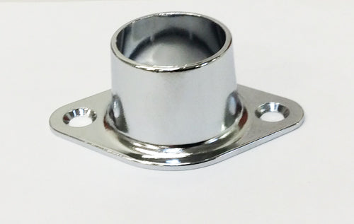 Closet Rod Closed Flange For 1" Or 1-1/16" Diameter Tube Polished Chrome