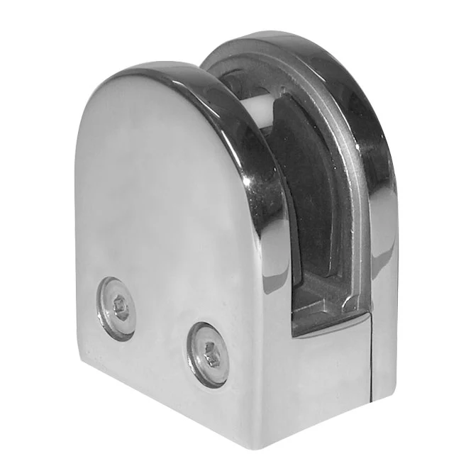 1/2″ Glass Grip Flat Back Round Polished Stainless Steel