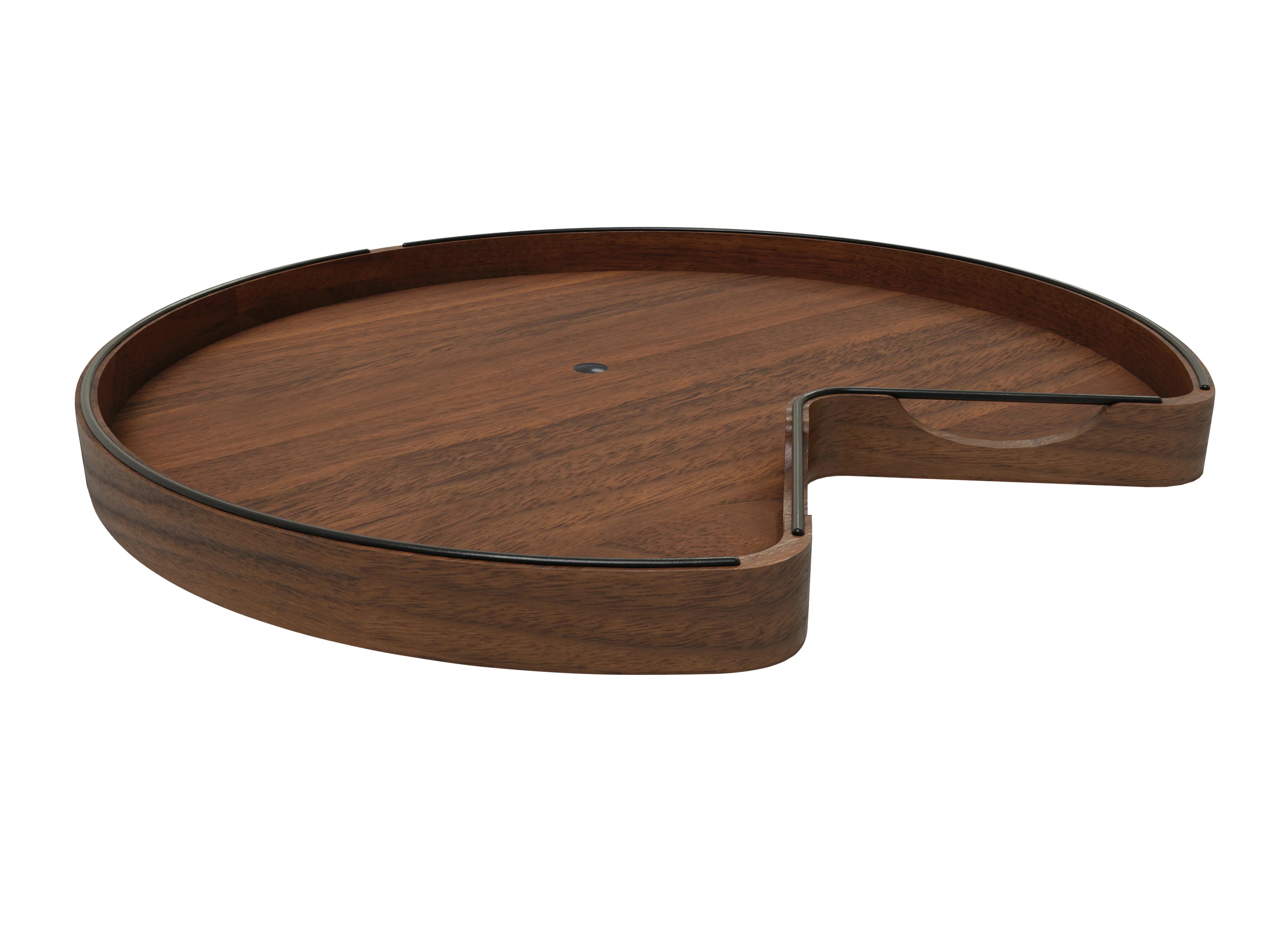 Craftsman Collection Solid Maple Kidney-Shaped Lazy Susan, 28″