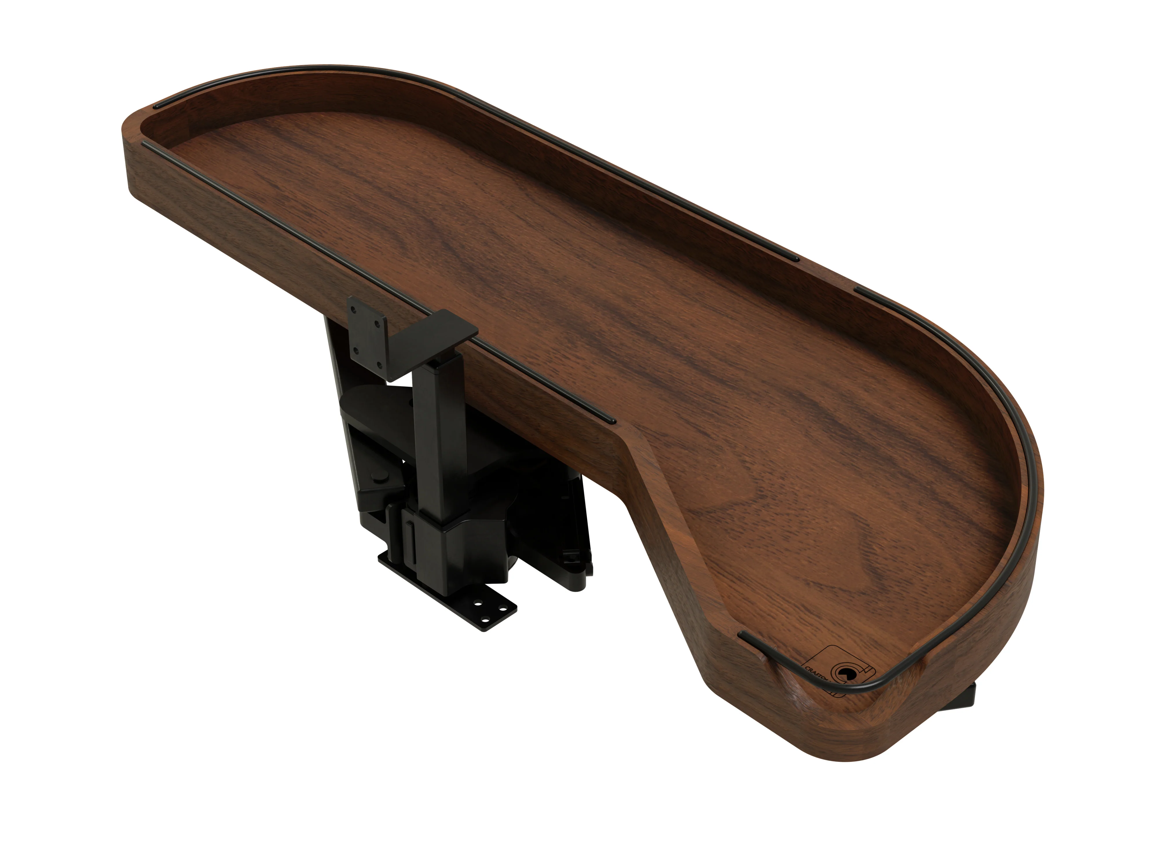 Craftsman Collection Solid Walnut Single-Tier Girasolo With Soft-Close