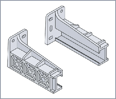 Face Frame Rear Mounting Bracket(Pair) For Us Futaba Euro Slide