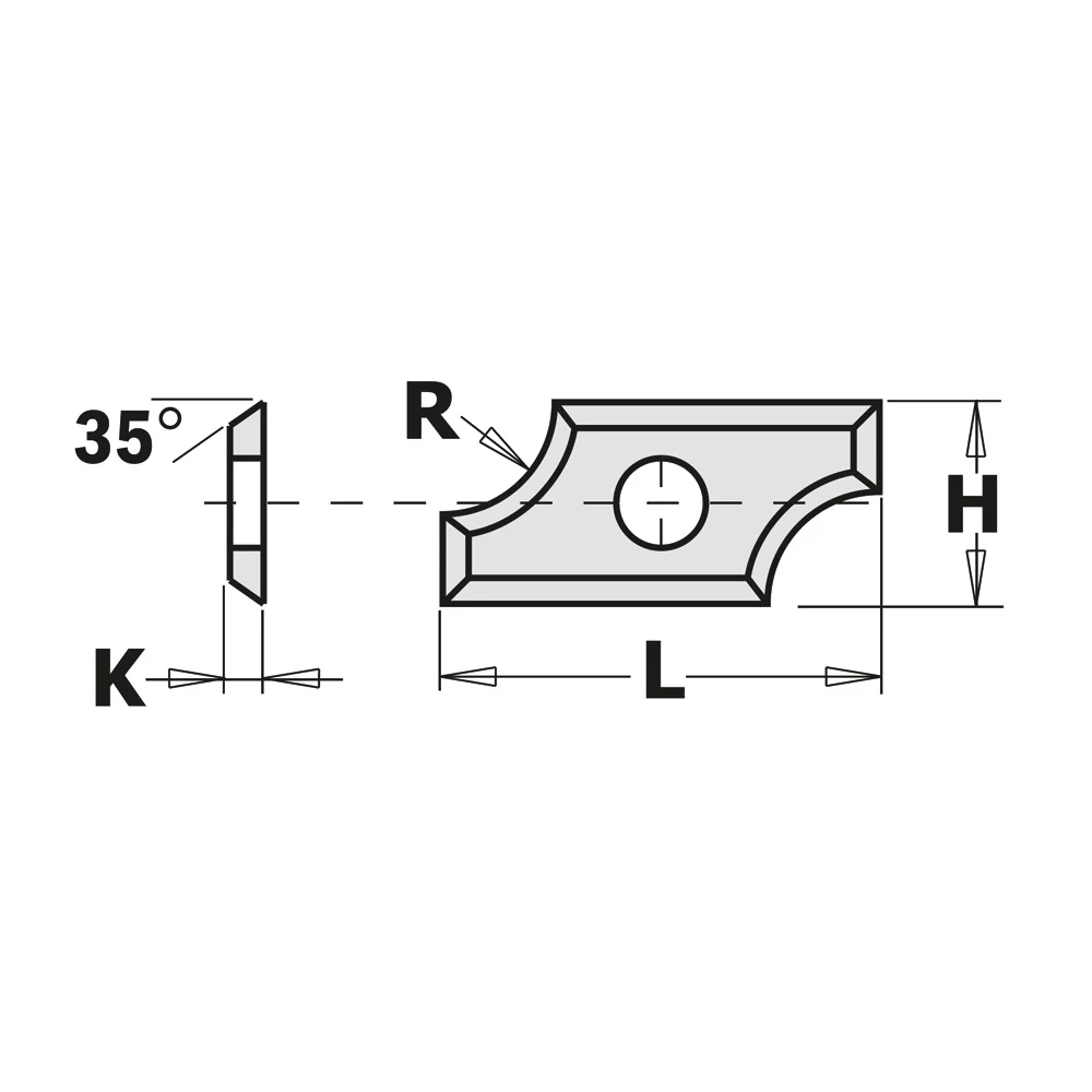 10-Pcs Profiled Rounding Insert Knives 6.4 mm Radius