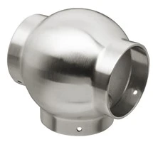 Ball Tee for 2″ Tubing Satin Stainless Steel