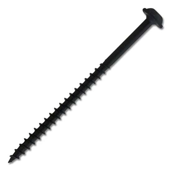 #8 Screw Round Washer Head Square Drive Coarse Thread Type 17 Point 2-3/4″ Black, Multiples of 100