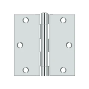 Deltana Square Hinge Residential, Chrome, 3-1/2” x 3-1/2”