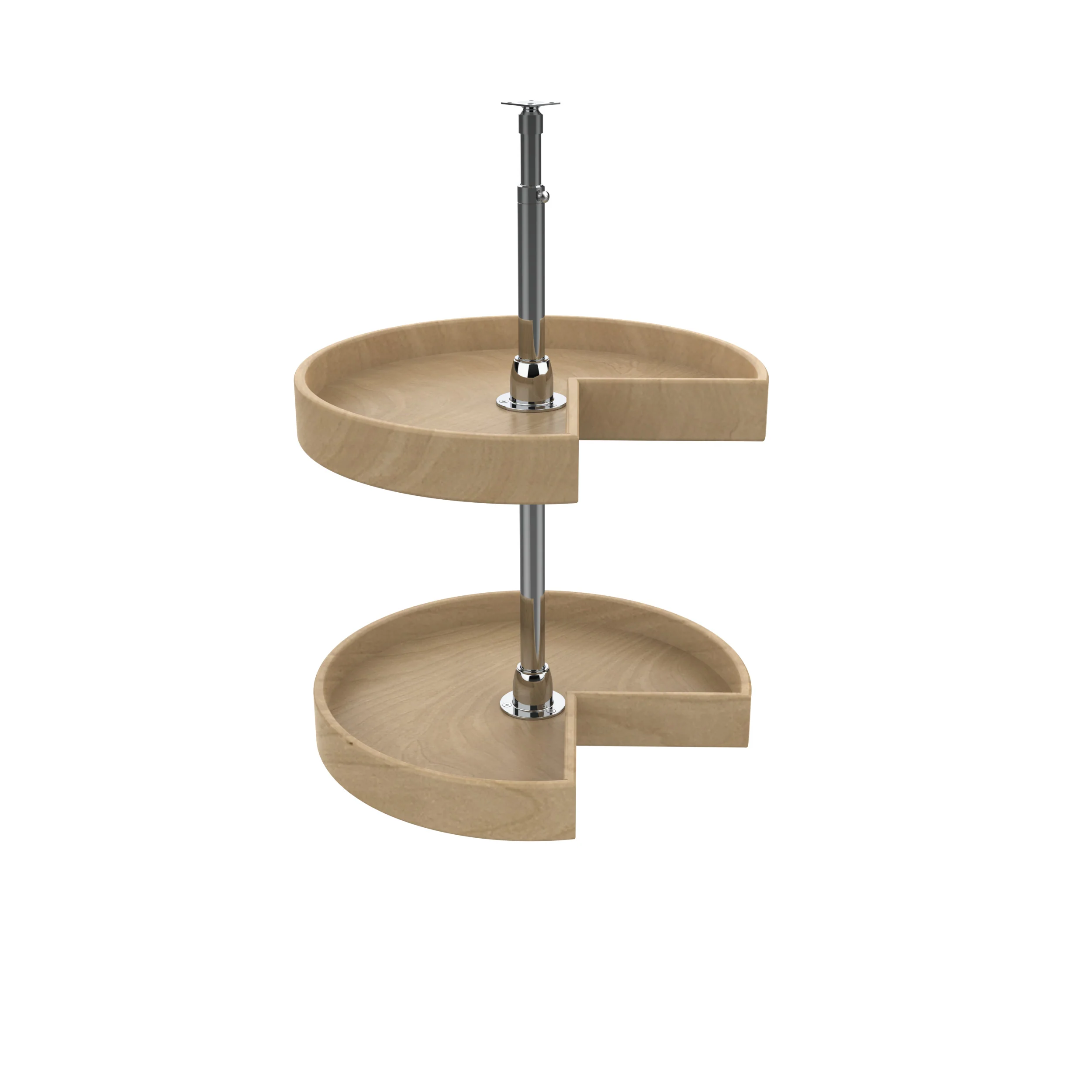 Rev-a-shelf Lazy Daisy Wood Kidney 2 Tray Lazy Susan 18″ Diameter