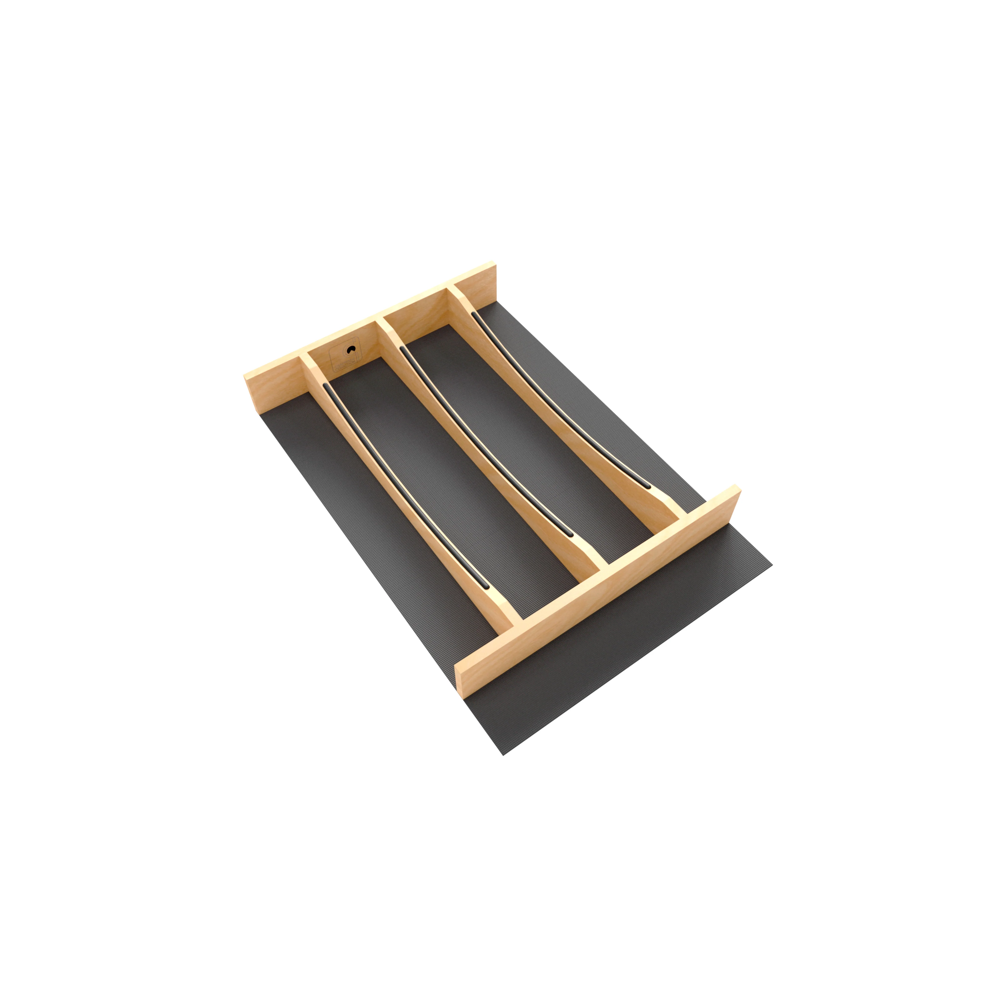 Craftsman Collection Solid Maple Utensil Drawer Insert w/ Black Accents, 18″ Maple