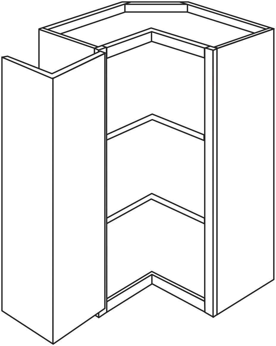 Wall Square Corner 24 W X 30 H X 12 D – Essex Oak by JSI