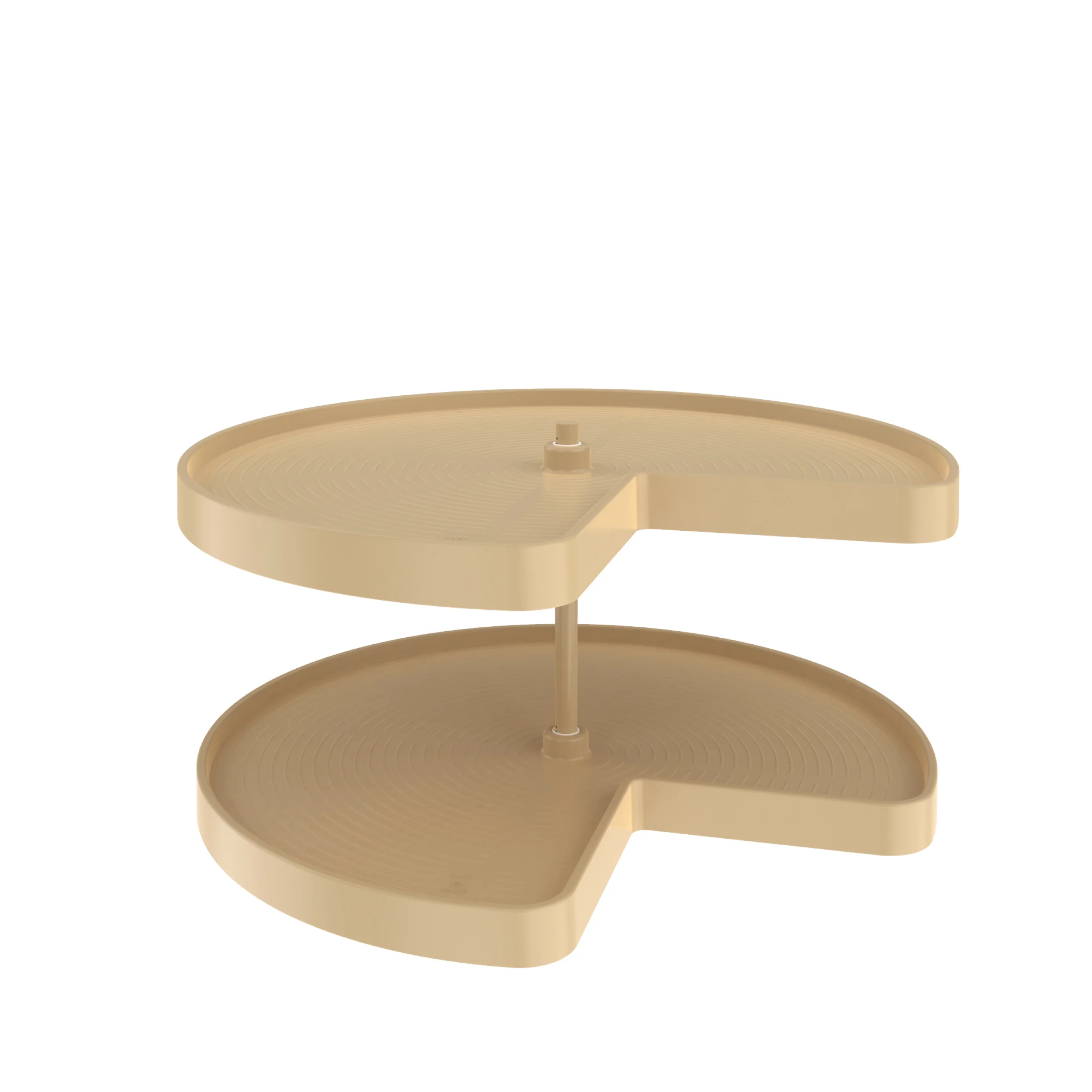 Rev-a-shelf Lazy Daisy Polymer Kidney Bottom Mount 2 Tray Lazy Susan, 32″