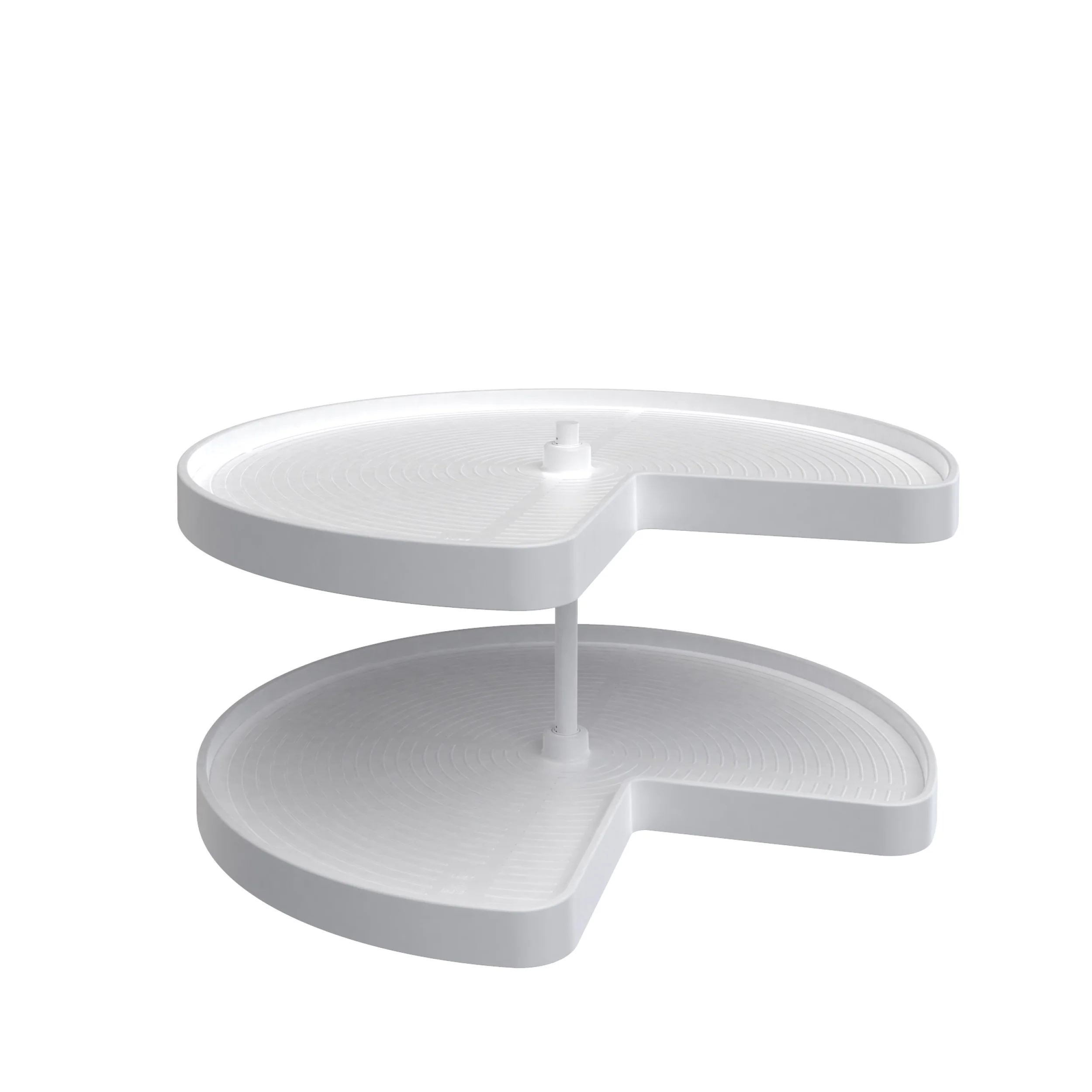 Rev-a-shelf Lazy Daisy Polymer Kidney Bottom Mount 2 Tray Lazy Susan, 32″