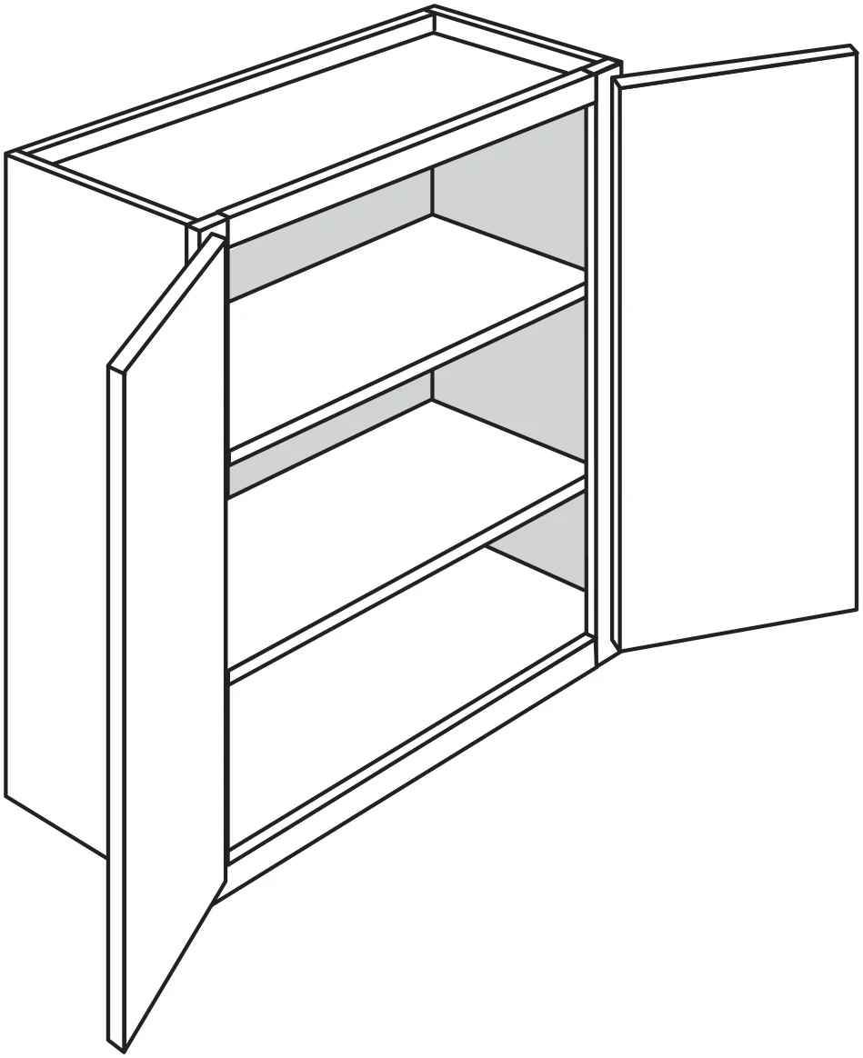 Wall Cabinet 36 W X 30 H X 12 D – Niagara Stain by Legend